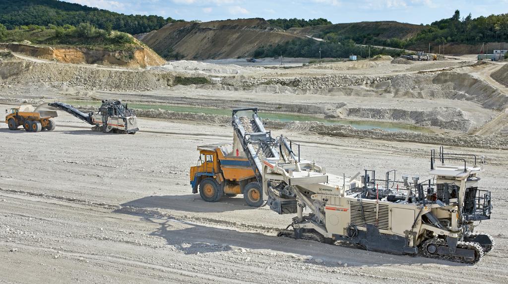 Limestone mining without drilling and blasting WIRTGEN surface miners play a key role in increasing production and reducing costs in material extraction for a large cement plant in Ukraine.