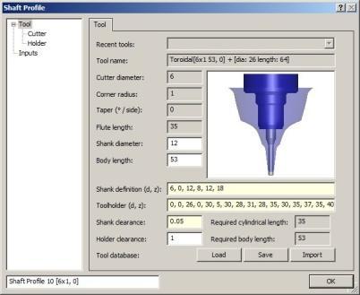 NCG CAM What s New in Version 12 Shaft Profile Analysis Defining the correct tool shape and holder will ensure the toolpaths are gouge free, but it can result in material being left on the part.