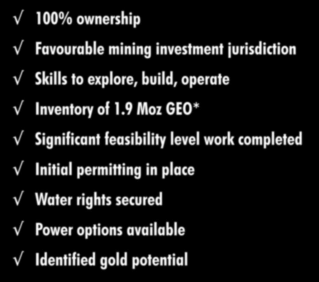 Nueva Esperanza What we have 100% ownership Favourable mining investment jurisdiction Skills to explore, build, operate Inventory of 1.