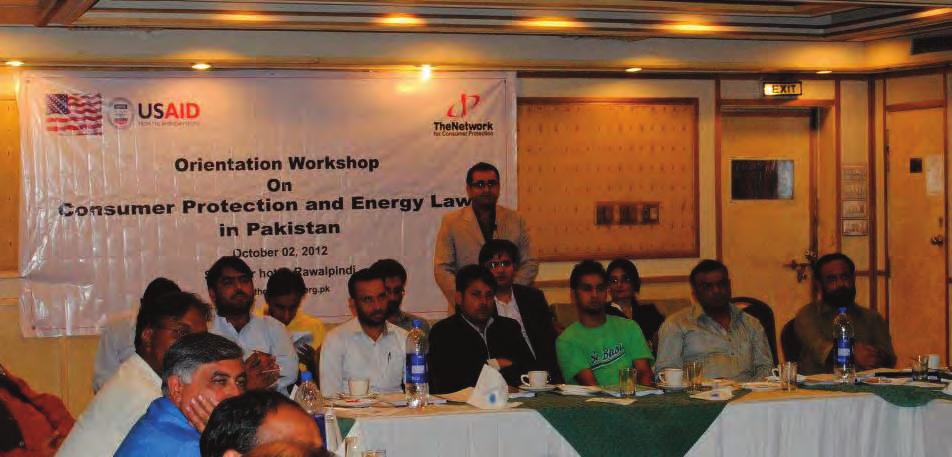 at Rawalpindi. Over 35 participants representing the District Consumer Protection Council, District Consumer Court, citizens and market groups attended the workshop.