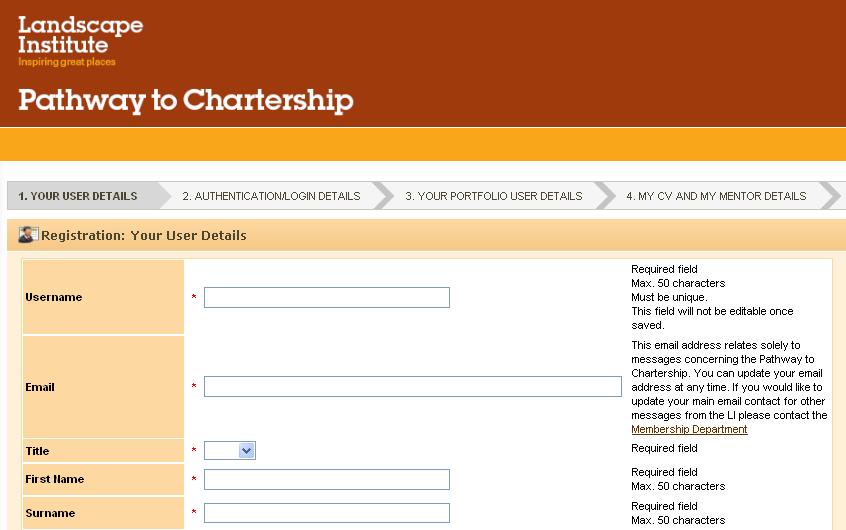 Registering on the Pathway Registration for the Pathway to Chartership is done online. To register on the Pathway, go to www.pathwaytochartership.org and click on register.