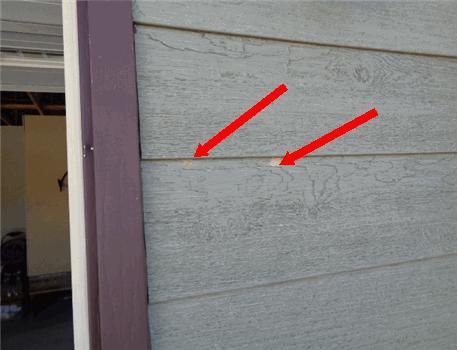 There are some areas of chipped paint exposing bare wood which can