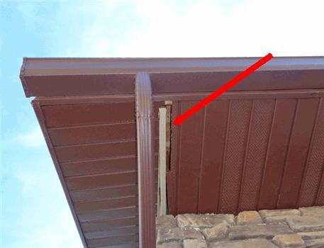 2 Exterior 9) Fascia - Soffit - Trim Conditions R On soffit in front, there is J-Channel missing exposing an open