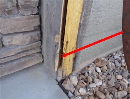 10) Exterior continued R On front right side of overhead garage door, the stone cap needs to be sealed to prevent