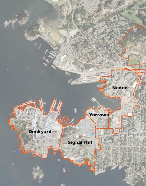 Background Project Location CFB Esquimalt Properties in Esquimalt Harbour Dockyard, Signal Hill, Yarrows, Naden, and Colwood