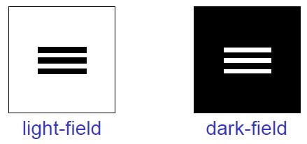 Mask is either bright (light)-field or dark-field.