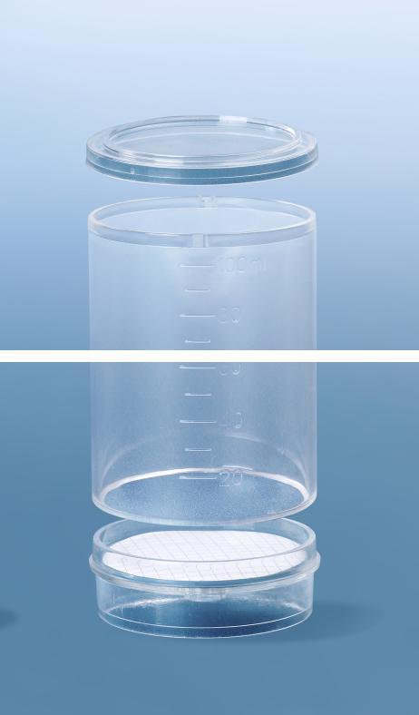 All-in-one system Each unit consisting of a measured filter funnel, base, pad, membrane, removable lid and plug. Easy to convert to a petri dish.