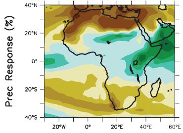 rainfall is likely in the north and south Increase in mean annual rainfall is likely in East