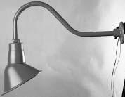 Shown with Gooseneck Bracket Accessory Required Lighting C All signage must be illuminated using Abolite Angled Reflector (AD) mounted with an Abolite Gooseneck Wall Bracket (GB) manufactured by LSI