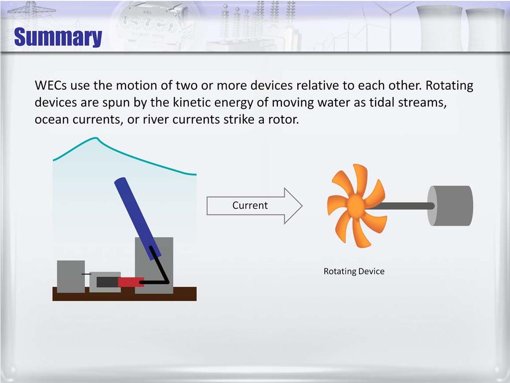 WECs use the motion of two or more devices relative to each other.