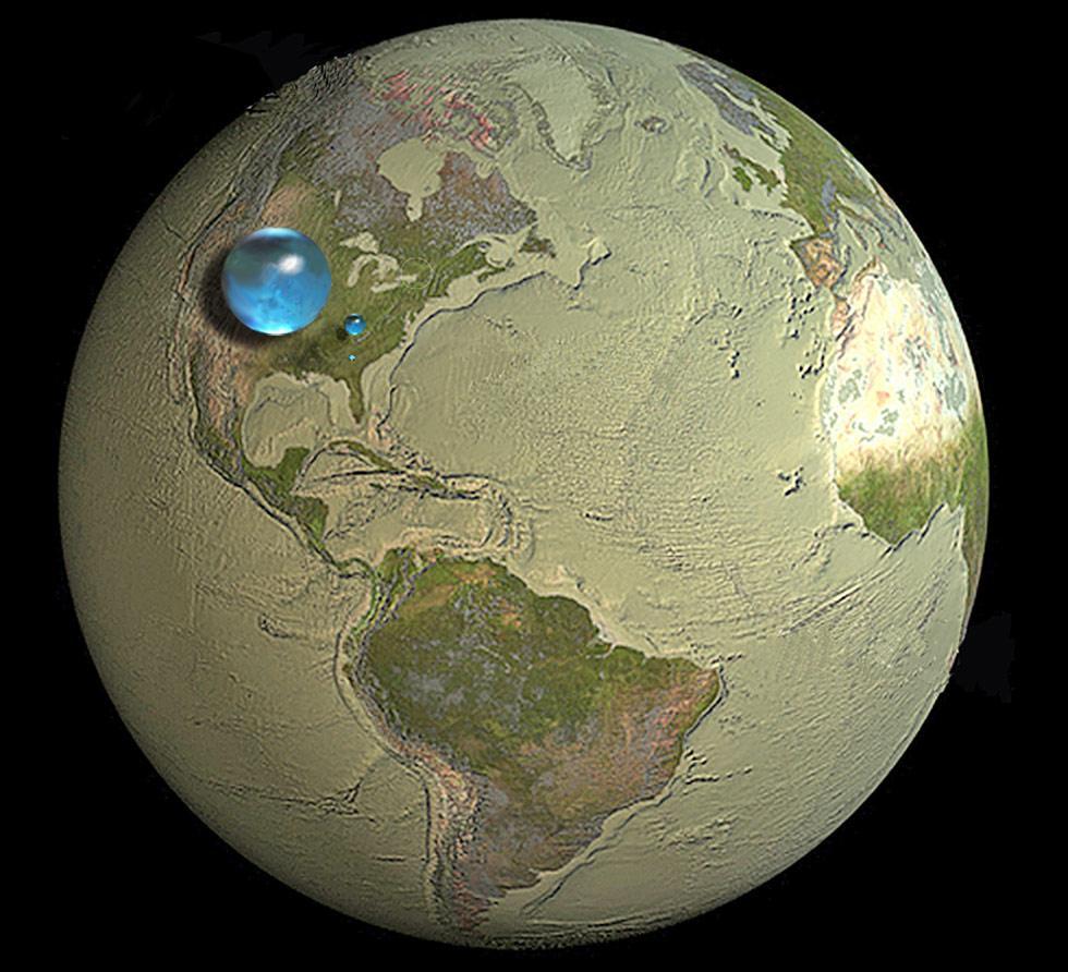 Big Water drop = All water on Earth