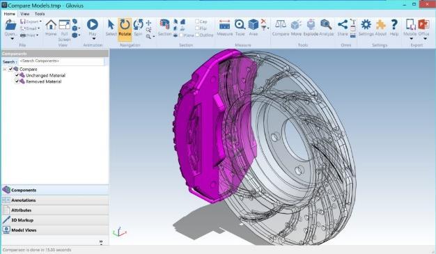 developed for estimation teams Glovius functions for Fast Visual Analysis, BoM reports, Measurement and Compare tools Benefits Single application to View Multiple 3D file formats.