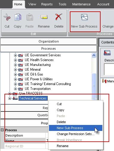 To create a Process Set or Process: 1. Open the Processes manager. 2.