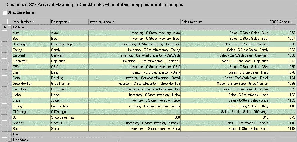 Custom Mapping to QuickBooks: To assist users that are already using QuickBooks we will need to map the SERIES2K to QuickBooks in order to send all the data to the correct Chart of Accounts in