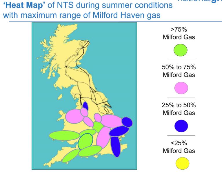 conditions, however under no scenario does the gas penetrate above this into the North of the UK.