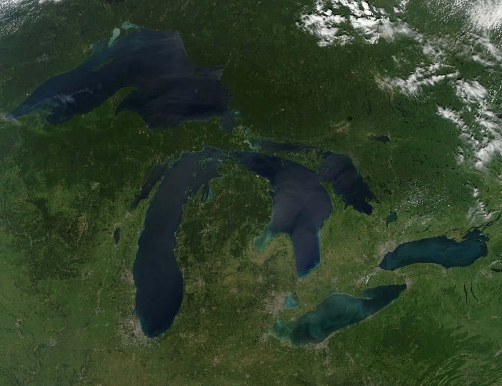 The Spectacular Lakes 6,000,000,000,000,000 gallons (6 quadrillion) 21% of world s available fresh water Michigan controls 45% of the surface area of the 5 lakes Michigan has 9% of
