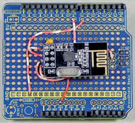 The module is then plugged into the 4x2-pin DIL female header. code after the introductory comments and the five #include lines.