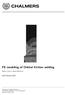 FE modeling of Orbital friction welding. Master s thesis in Applied Mechanics IVAR WAHLSTEDT