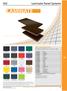 LAMINATE. Laminate Panel Systems. ABS Laminating Skins Mat: ABS Plastic Total Thickness: 1mm /.04 Wt: 3.21kg / 7.08lbs