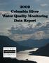2009 Columbia River Water Quality Monitoring Data Report