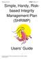 Simple, Handy, Riskbased. Management Plan (SHRIMP)