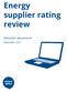 Energy supplier rating review. Decision document
