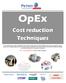 OpEx. Cost reduction Techniques