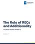 The Role of RECs and Additionality