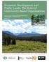 Economic Development and Public Lands: The Roles of Community-Based Organizations