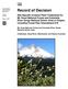 Record of Decision. Mt. Hood National Forest and Columbia River Gorge National Scenic Area. Clackamas, Hood River, Multnomah, and Wasco Counties