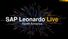 SAP Leonardo Live. North America