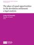 The place of equal opportunities in the devolution settlement: a legal analysis