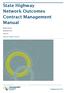 State Highway Network Outcomes Contract Management Manual