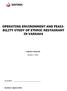 OPERATING ENVIRONMENT AND FEASI- BILITY STUDY OF ETHNIC RESTAURANT IN VARKAUS