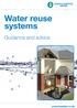 Water reuse systems. Guidance and advice.