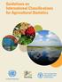 Guidelines on International Classifications for Agricultural Statistics