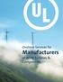 Onshore Services for. Manufacturers. of Wind Turbines & Components