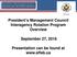 President s Management Council Interagency Rotation Program Overview. September 27, Presentation can be found at