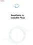 Konami Gaming, Inc. Sustainability Policies