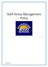 Staff Stress Management Policy