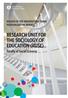 RAE2015 OF THE UNIVERSITY OF TURKU PEER-EVALUATION REPORT RESEARCH UNIT FOR THE SOCIOLOGY OF EDUCATION (RUSE)