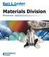 Materials Division. Overview