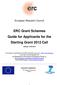 ERC Grant Schemes Guide for Applicants for the Starting Grant 2012 Call