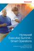Honeywell Executive Summit Smart Operations. June 24-25, 2015 JW Marriott, Hill Country Resort and Spa San Antonio, Texas, USA