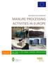MANURE PROCESSING ACTIVITIES IN EUROPE