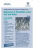 Behaviour of Pesticides in Air, Soil and Water
