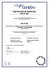 CERTIFICATE OF APPROVAL No CF 663 HILTI AG