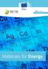 SETIS magazine. No. 8 February Materials for Energy SETIS