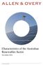 Characteristics of the Australian Renewables Sector. November 2016
