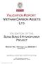 VALIDATION REPORT VIETNAM CARBON ASSETS LTD